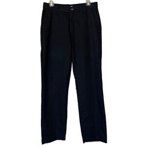 Women's Lee Total Freedom Relaxed Fit Black Khaki Pants Poly Blend Size 30X32